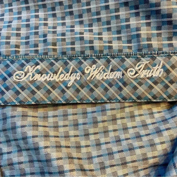 Robert Graham Men's Button up Dress Shirt 2XL Teal Classic Business Cocktail NWT - Picture 10 of 12